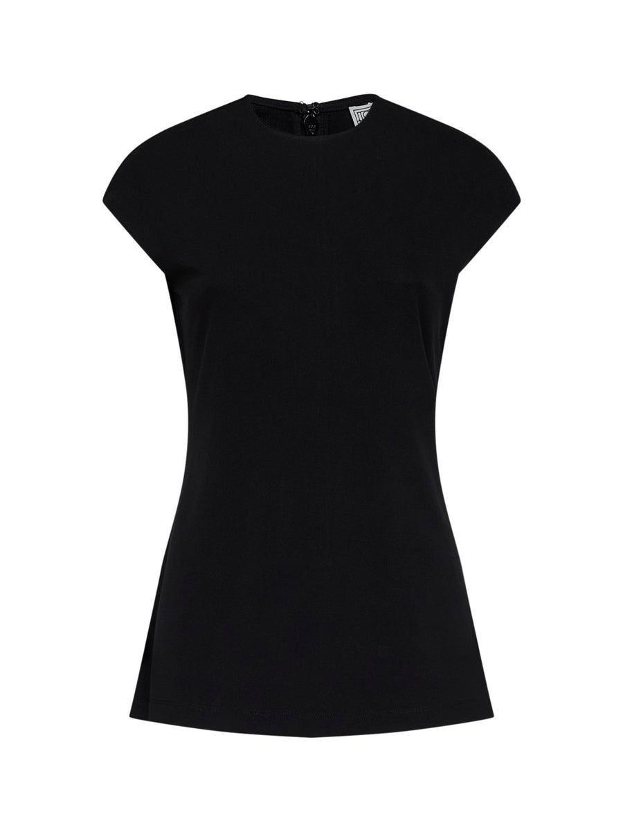 Jersey Top Black Viscose Tops