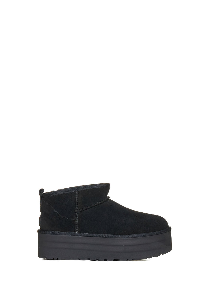 Ankle Boots Classic Ultra Mini Platform Black Calf Leather