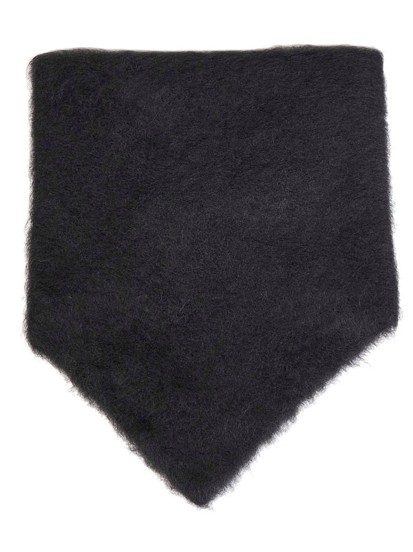 Triangular Scarf Black Alpaca Blend