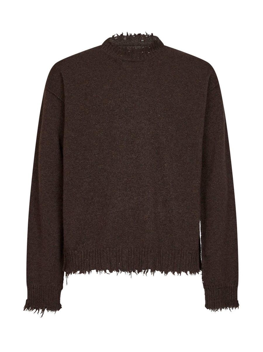 Crewneck Cashmere Sweater - Brown