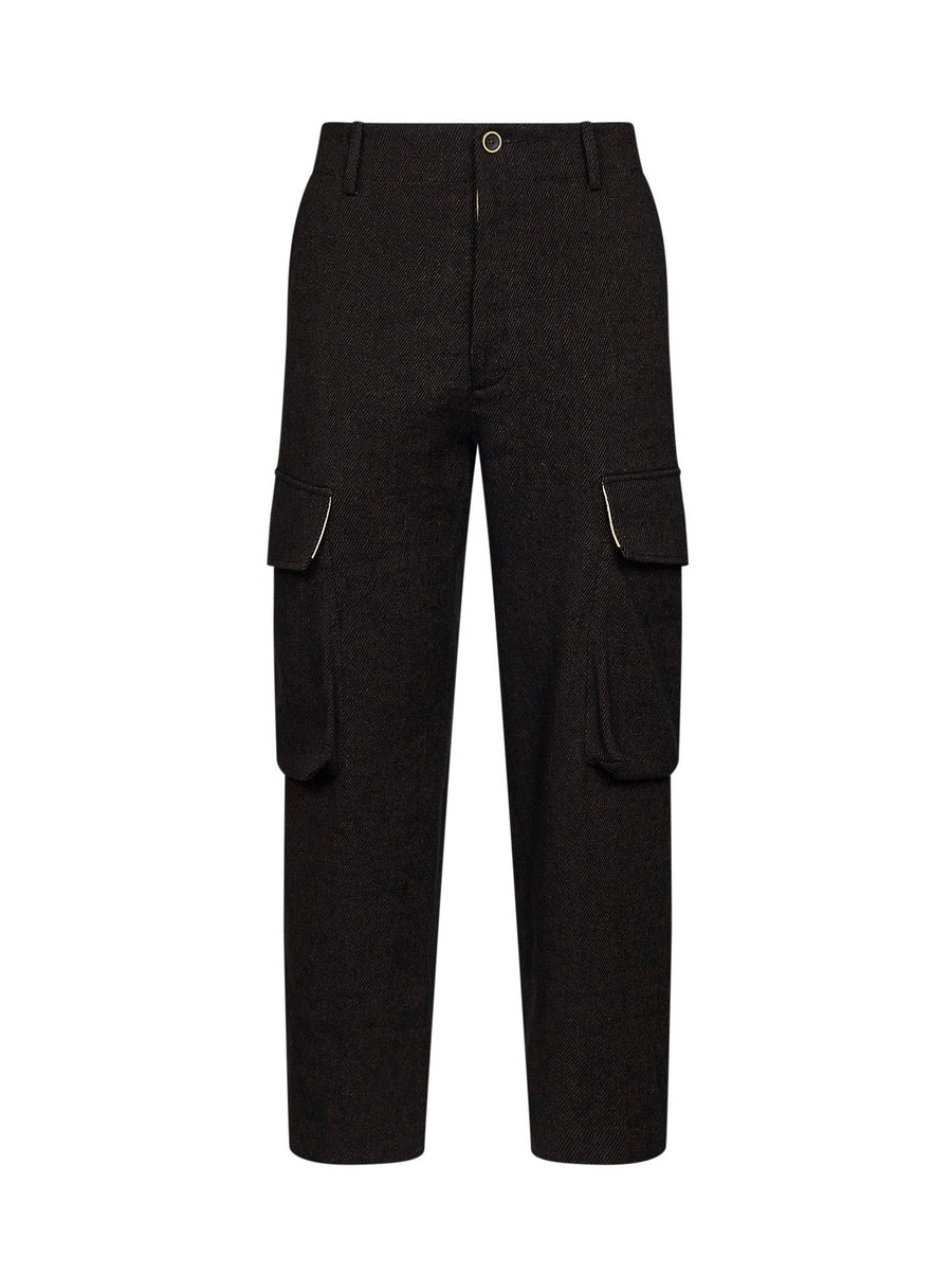 Cargo Trousers Paxton Wool-Blend Twill Multicolour Virgin Wool