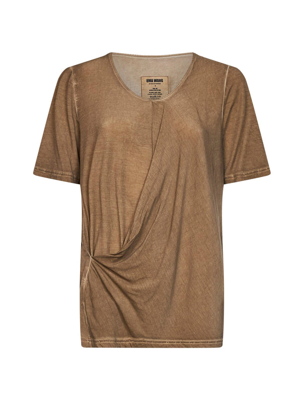 Top Trap Stretch Jersey Beige Modal Tops
