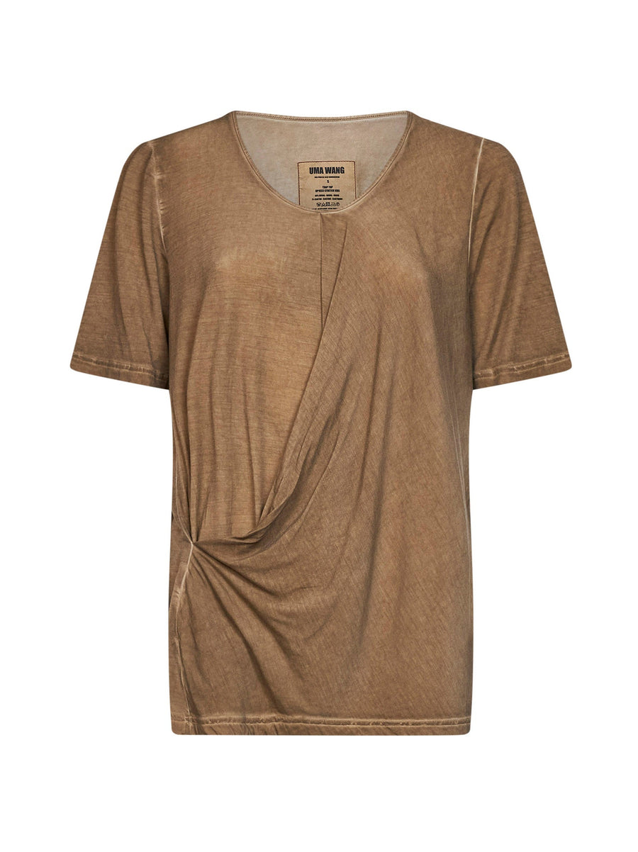 Top Trap Stretch Jersey Beige Modal Tops