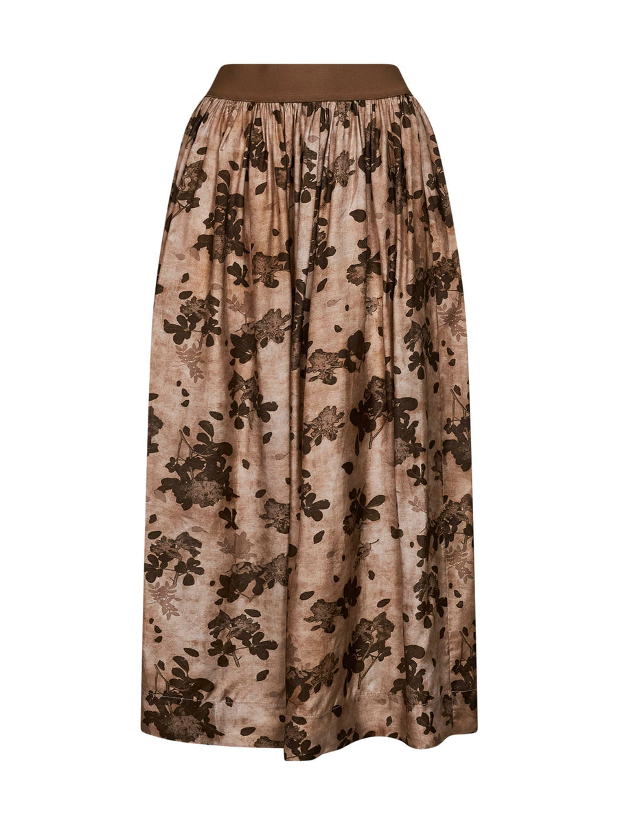 Skirt Moulay Gillian Beige Floral Viscose