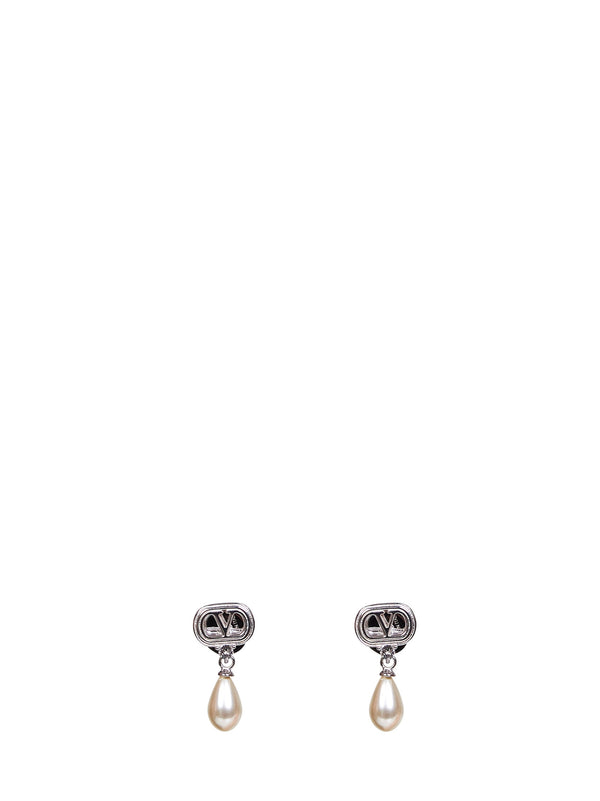 Drop Earrings Ovalette Silver Crystal