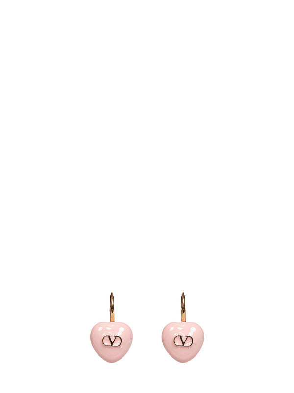 Earrings Coeur Royal Pink Enamel Other Materials