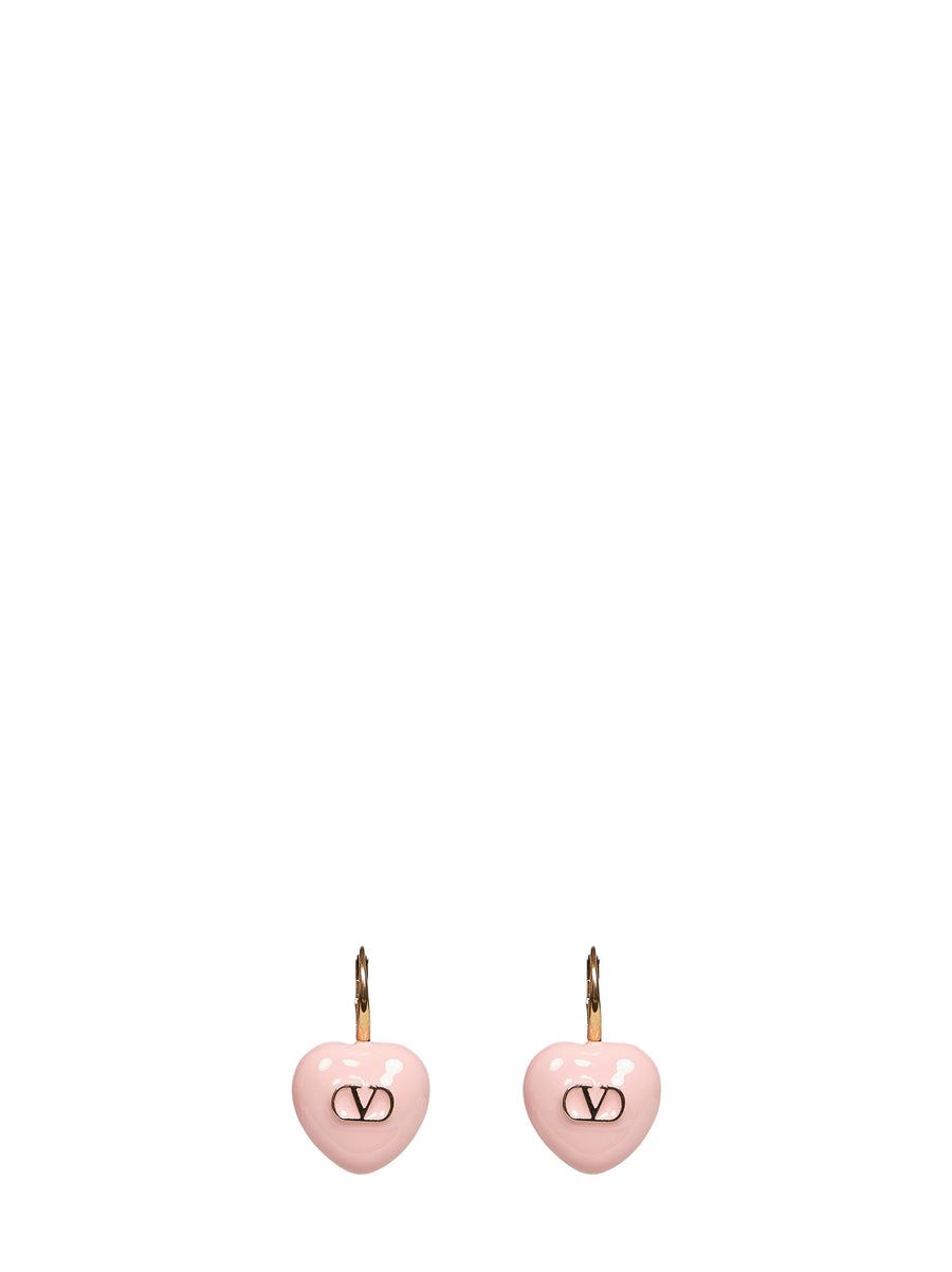 Earrings Coeur Royal Pink Enamel Other Materials
