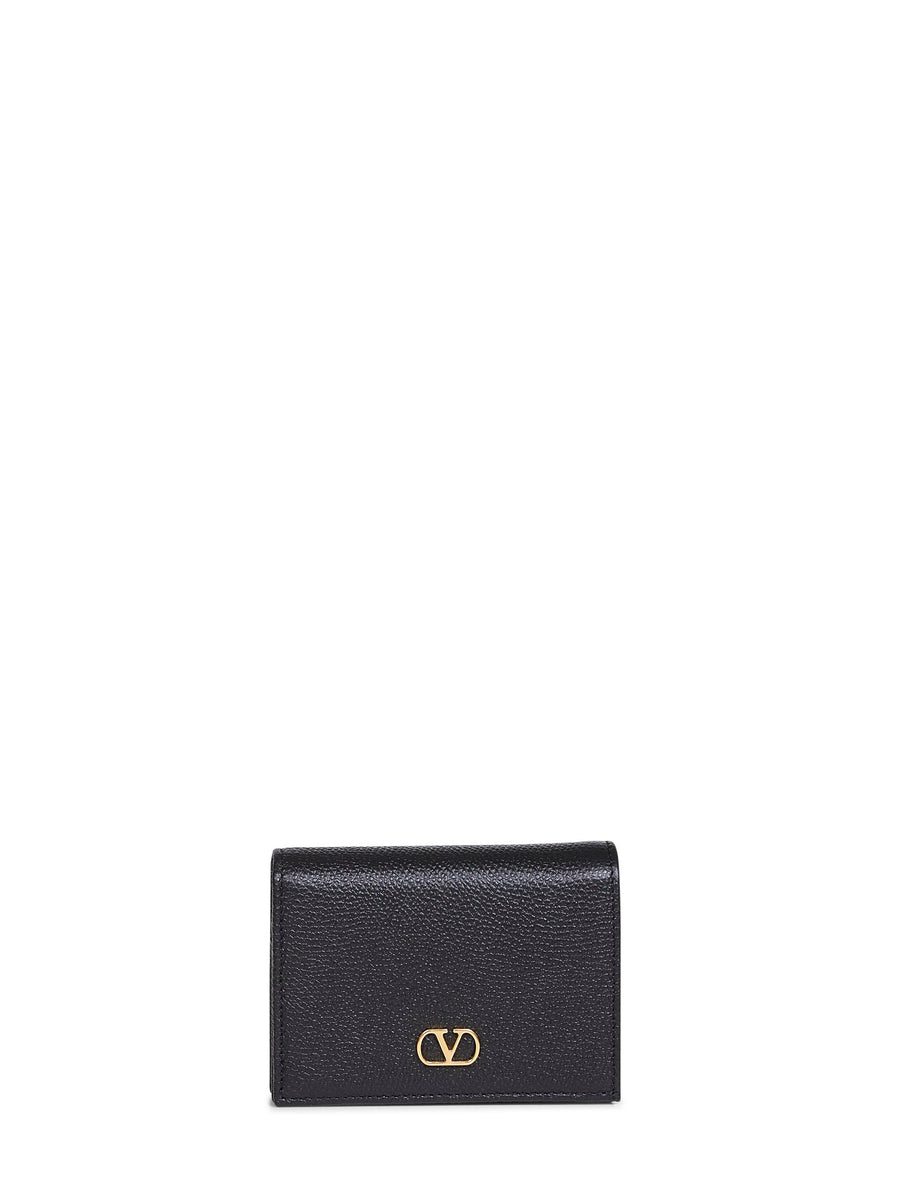 Wallet Vlogo Signature Black Calf Leather & Purses