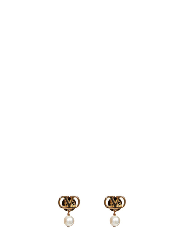 Earrings Vlogo Signature Gold Brass