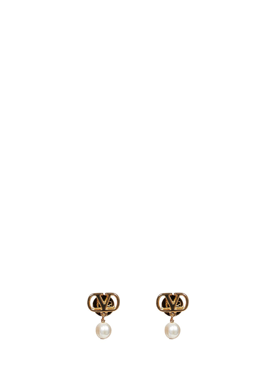 Earrings Vlogo Signature Gold Brass