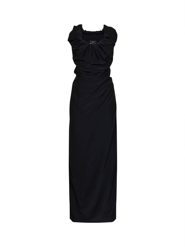 Dress Ginnie Amber Black Viscose-Silk