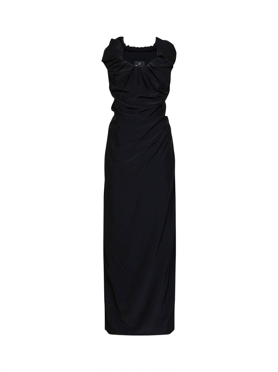 Dress Ginnie Amber Black Viscose-Silk