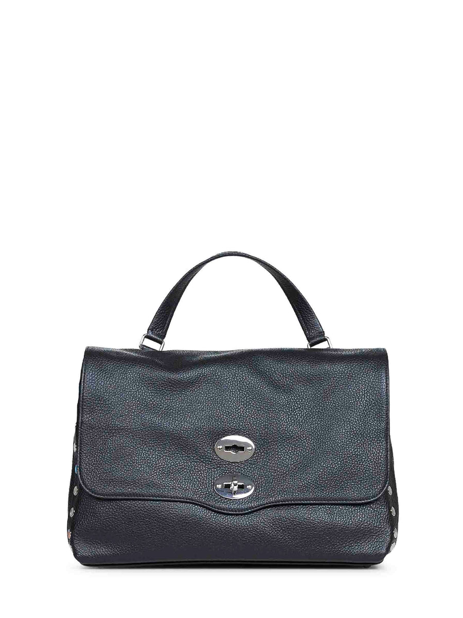 Handbag Postina Medium Black Leather Handbags