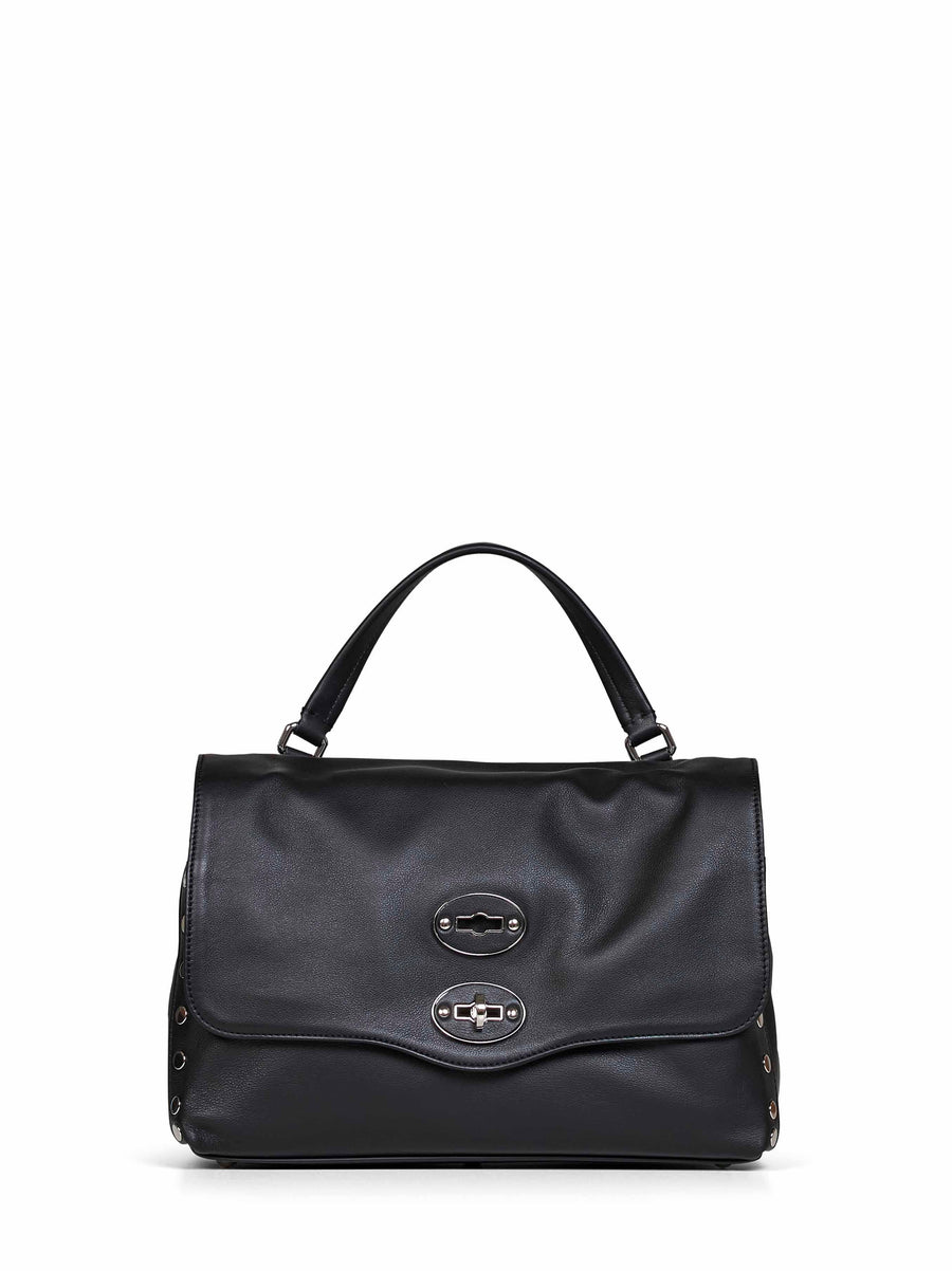 Handbag Postina Small Black Leather Bovine Handbags