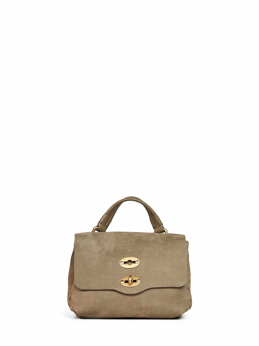 Postina Baby Handbag Green Leather Bovine Handbags