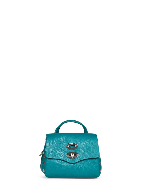 Handbag Postina Super Baby Pesto Green Bovine Leather Handbags