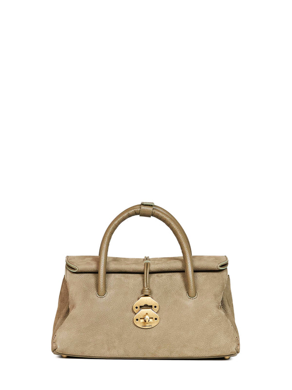 Handbag Dotta Small Green Leather Bovine Handbags
