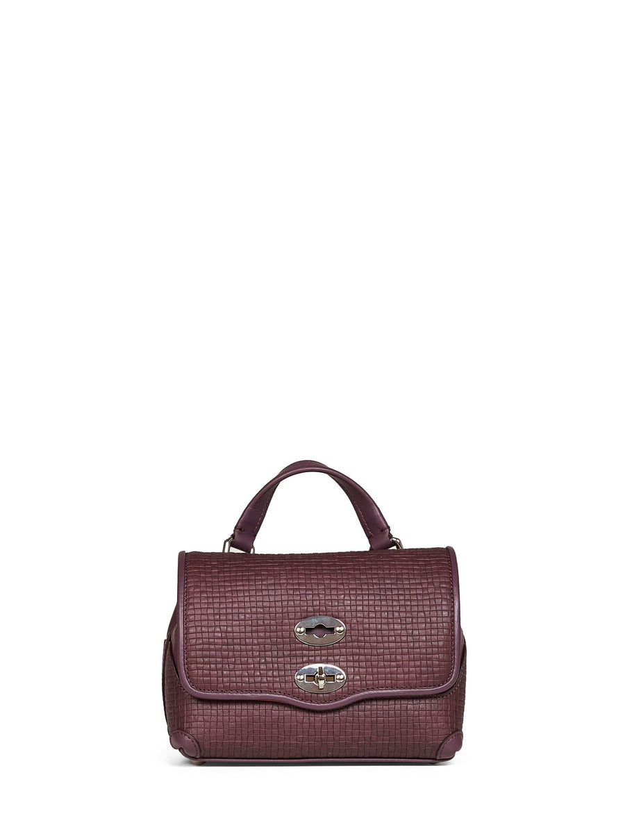 Handbag Baby Postina Purple Calf Leather Handbags