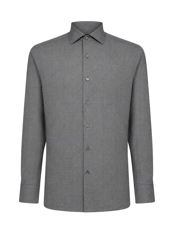 Shirt Cashco Grey Cotton-Cashmere