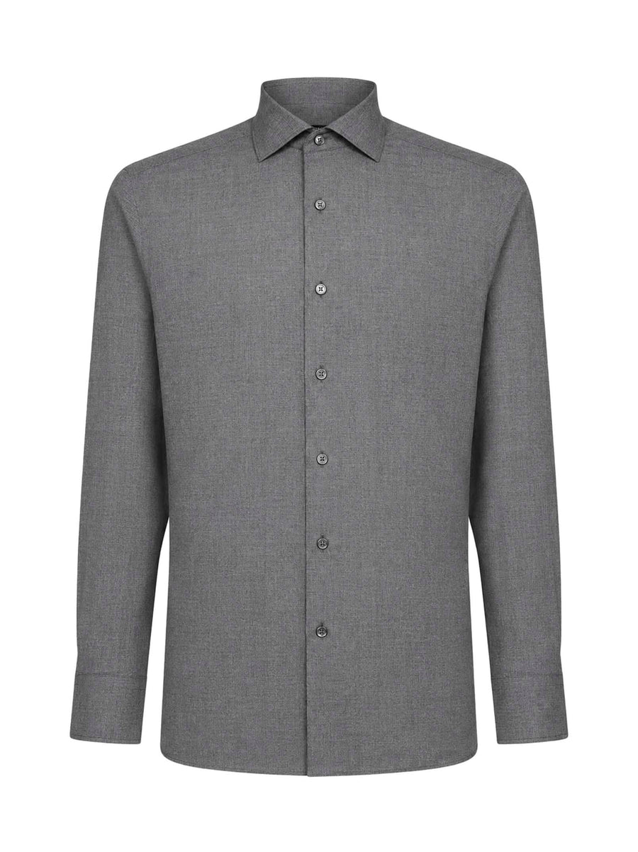 Shirt Cashco Grey Cotton-Cashmere