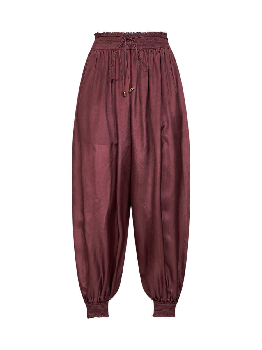 Trousers Aster Harem Silk Purple