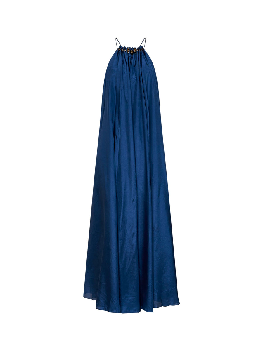 Maxi Dress Aster Dark Cobalt Silk Blue