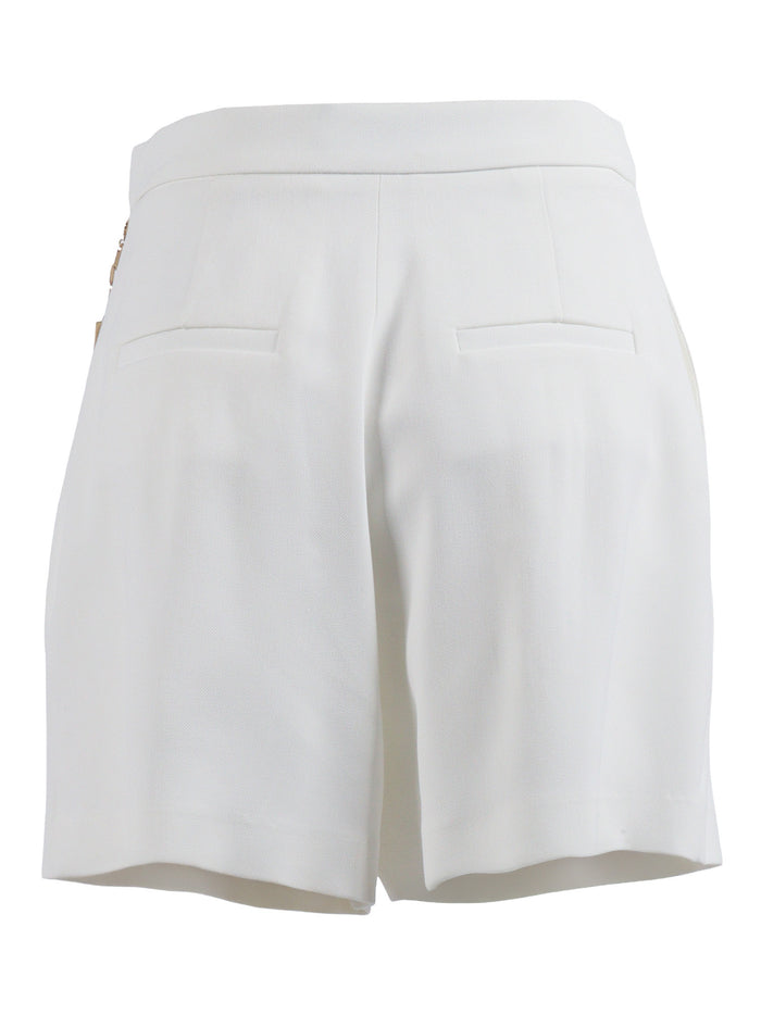 SHORTS White Viscose Elastane Bermuda