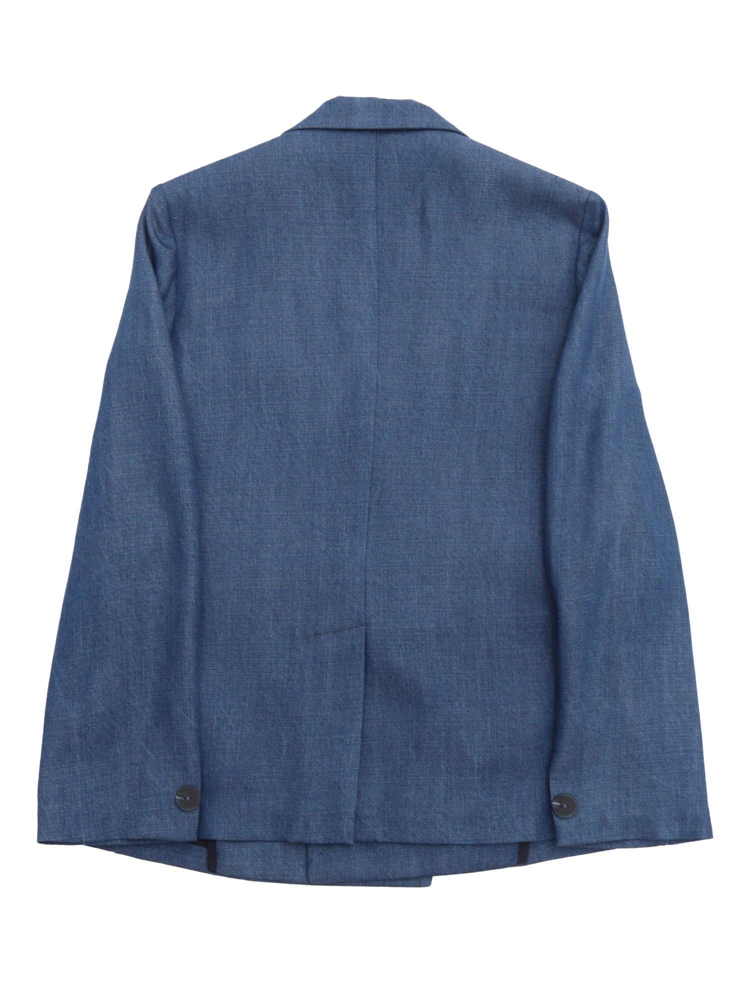 BOY DOUBLE BREASTED JACKET Blue Tencel