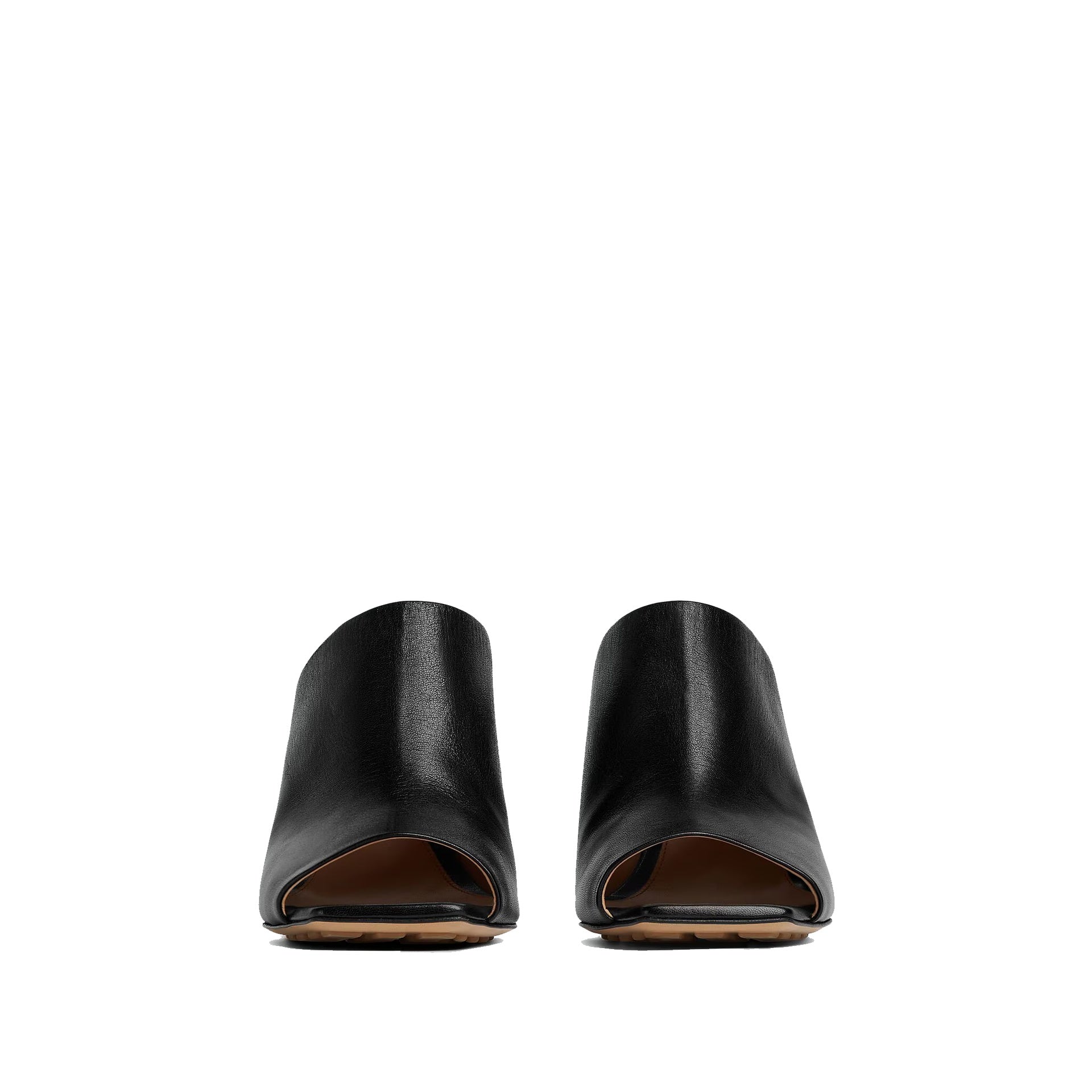 Knot Leather Mules Black Lamb