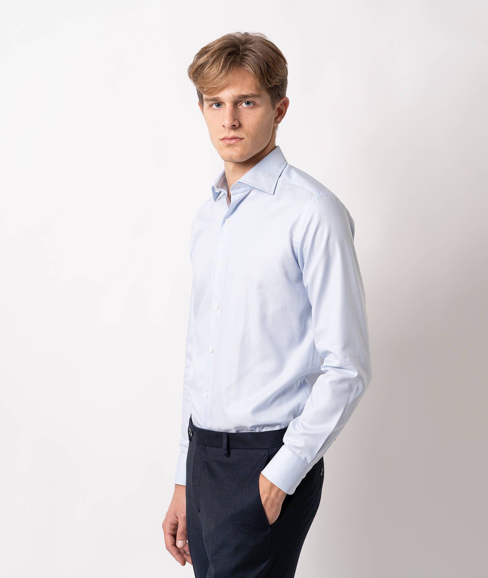 Tailored Cotton Shirt Astoria Lightblue Classic
