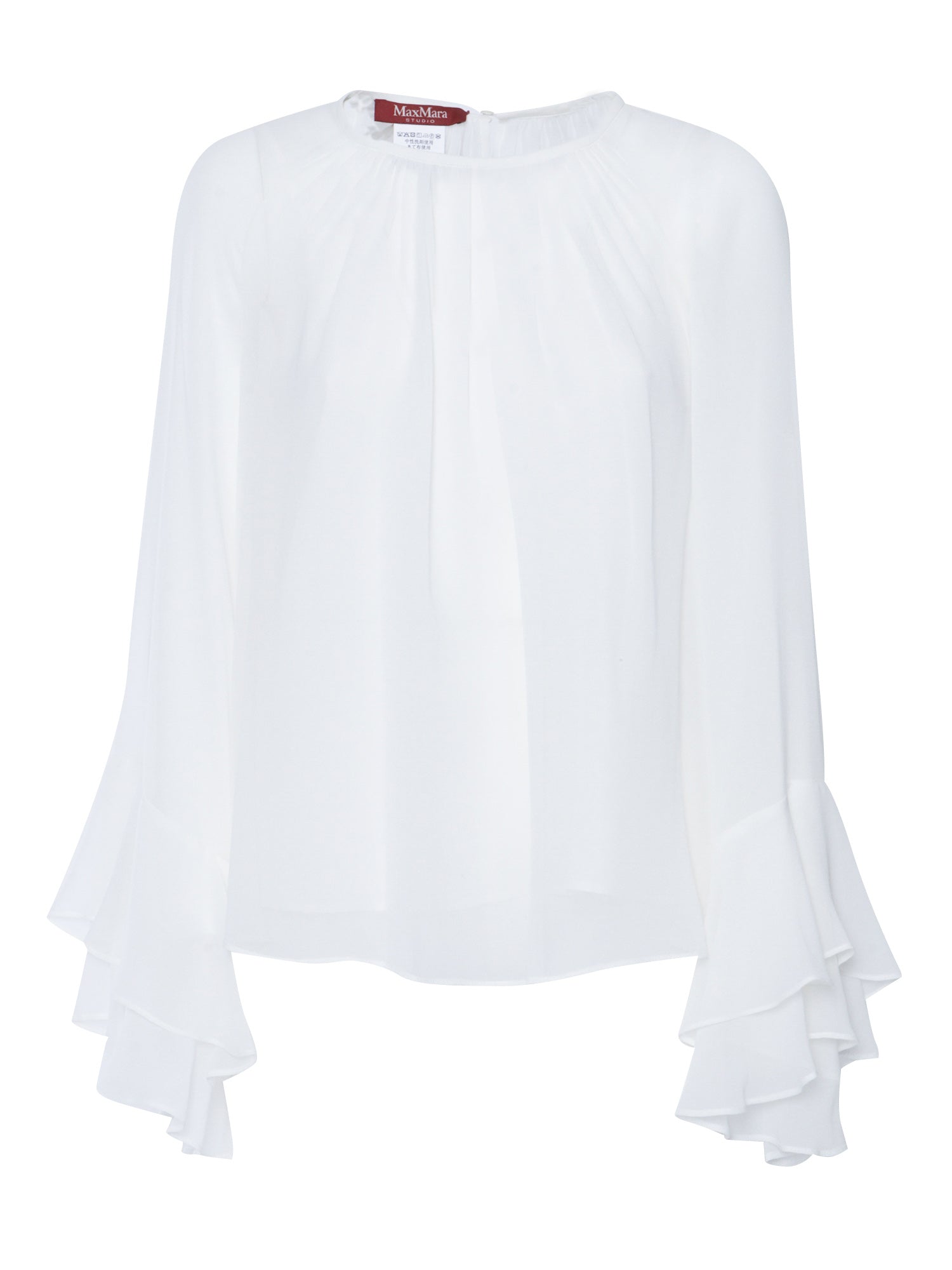 ZEO Shirt-Top-Tunic+1piec White Silk Fabric 2 Viscose