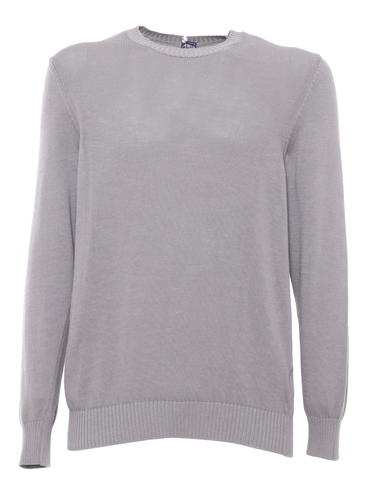 Gray sweater Grey Cotton Crewneck