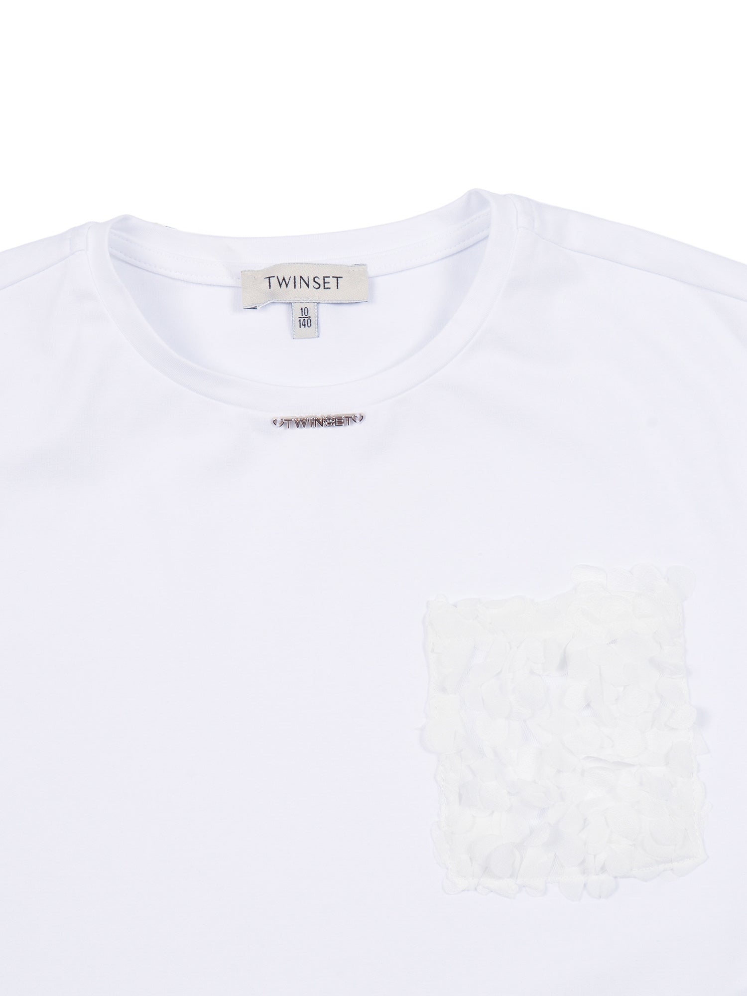 T-SHIRT White Cotton Elastane Dtg Polyester Short Sleeves