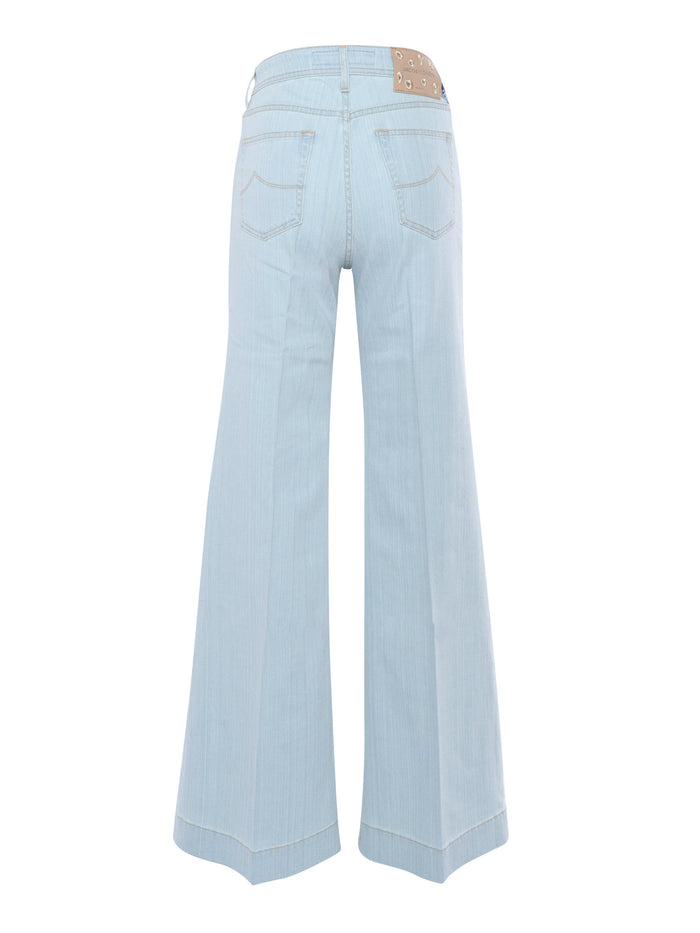 Light blue flared jeans Cotton Elastane