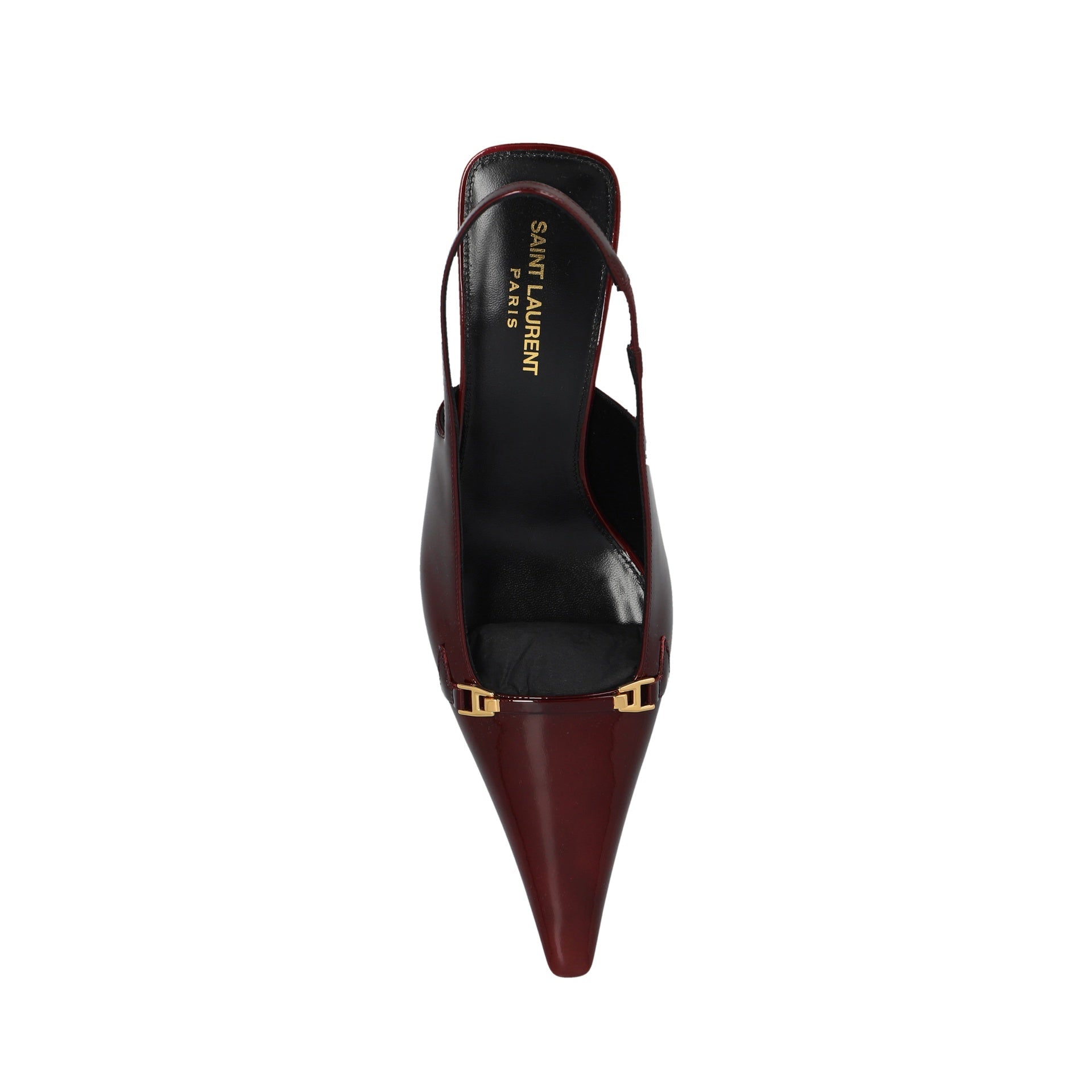 Carine Leather Slingback Pumps Burgundy Calf
