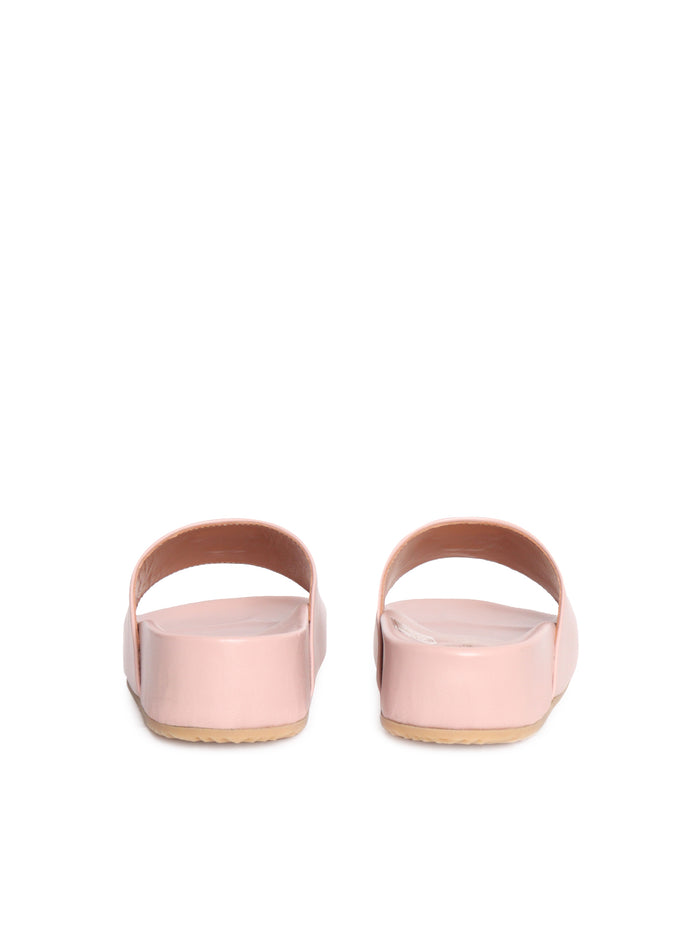 Jewel pink slippers Leather Sole In Rubber Ciabattina