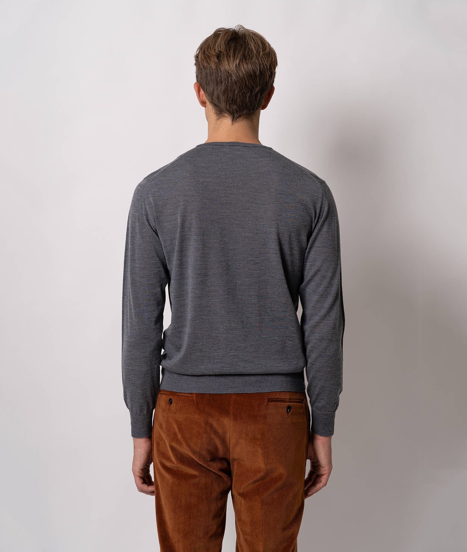 Wool Crewneck Sweater Oslo Gray Basic Light Kintwear
