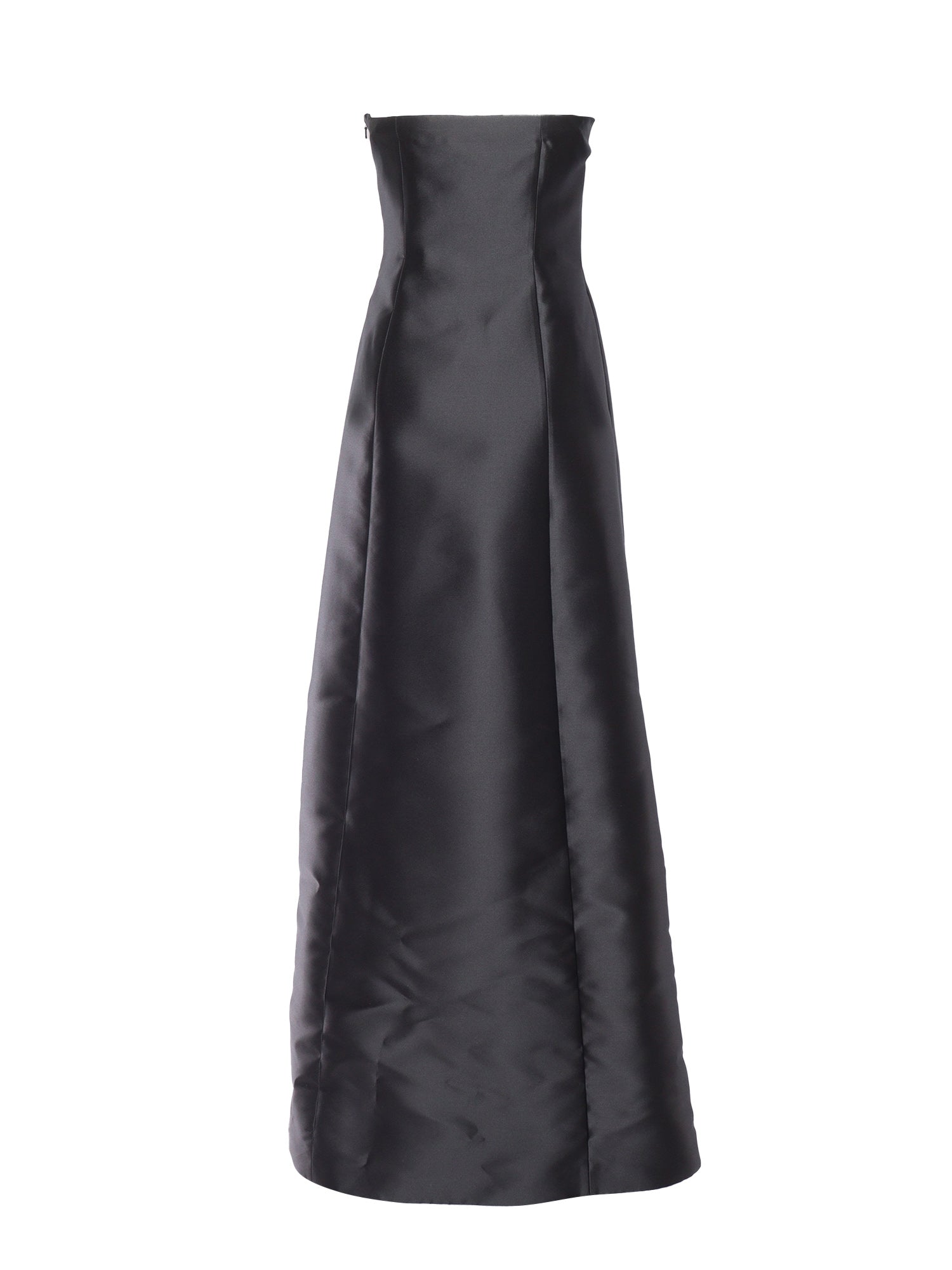 Dress Black Polyester Silk Midi