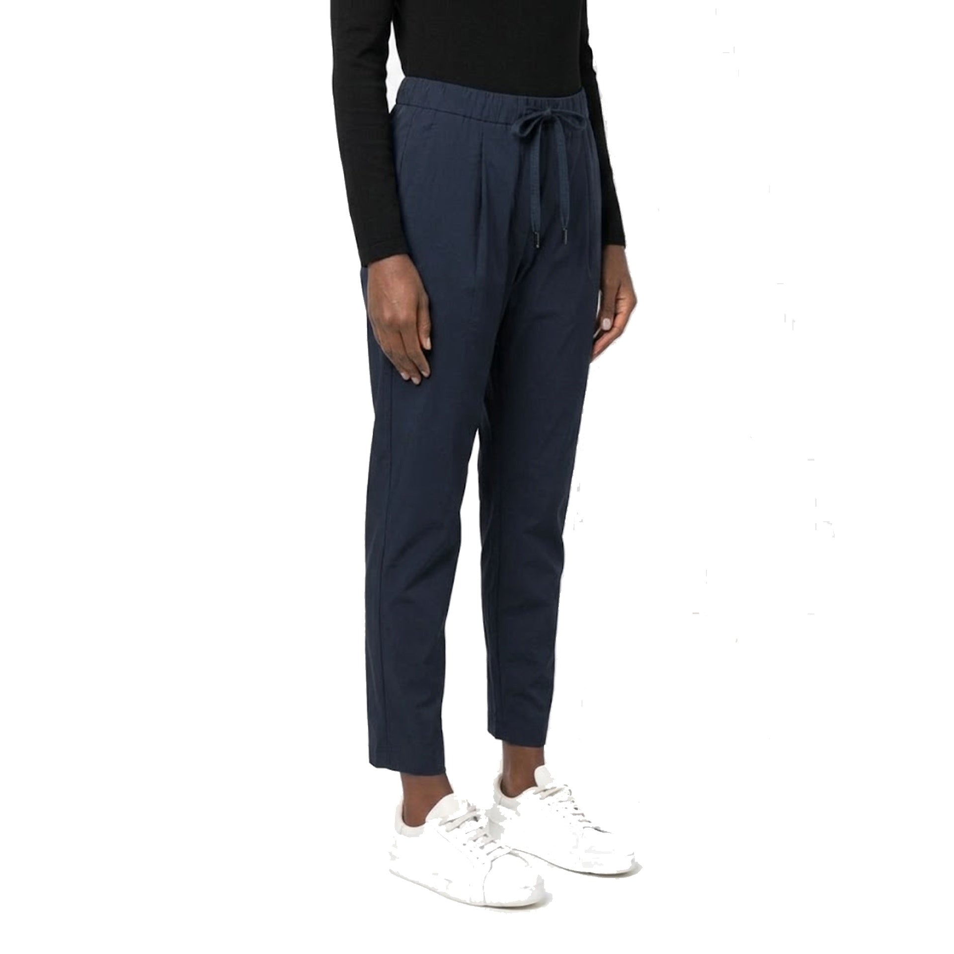 Herno Tapered Trousers Blue Elastane Polyamide