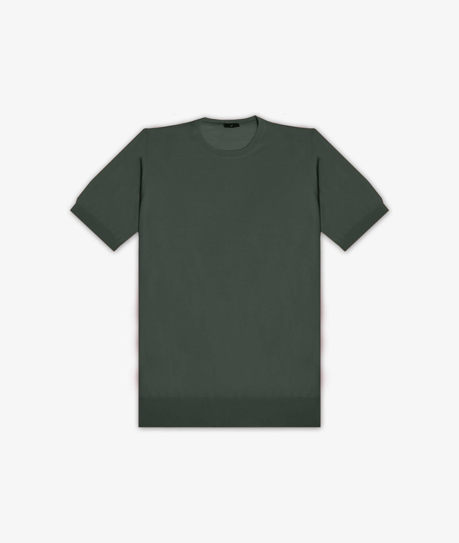 Wool T-Shirt Mentone Dimgray Round Neck