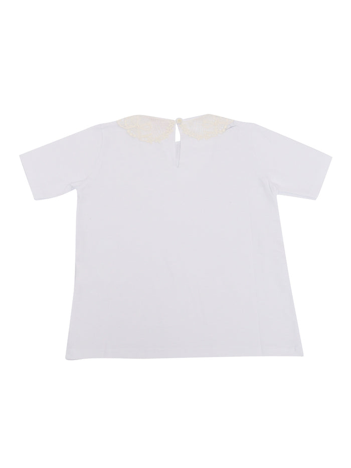 WHITE T-SHIRT Cotton Short Sleeves