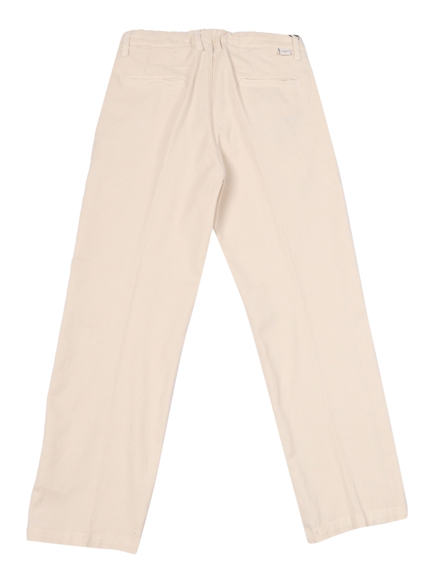 Oversize Fit Chino Pants White Lyocel Cotton Spandex