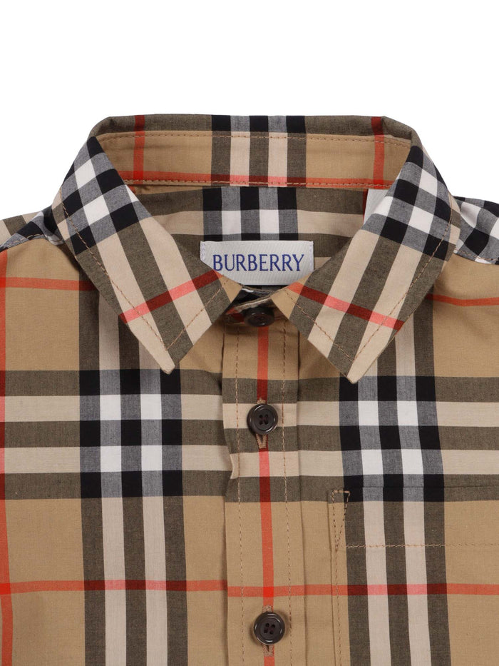 INF BOY SHIRTS Beige Cotton