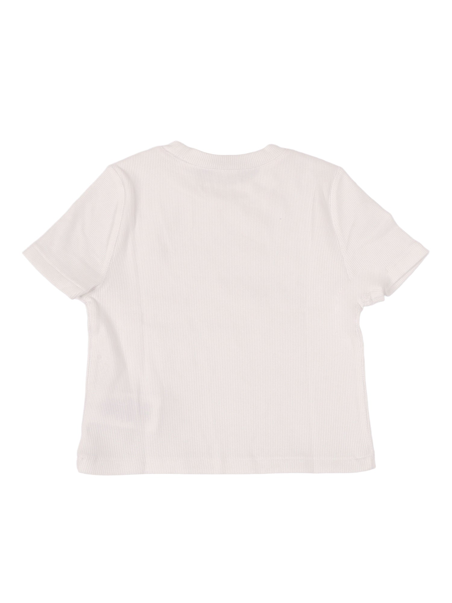 KNIT-T-SHIRT White Cotton Elastane Short Sleeves T-shirt