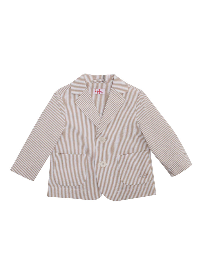 Rope colored blazer Beige Cotton Pockets Lining Jacket
