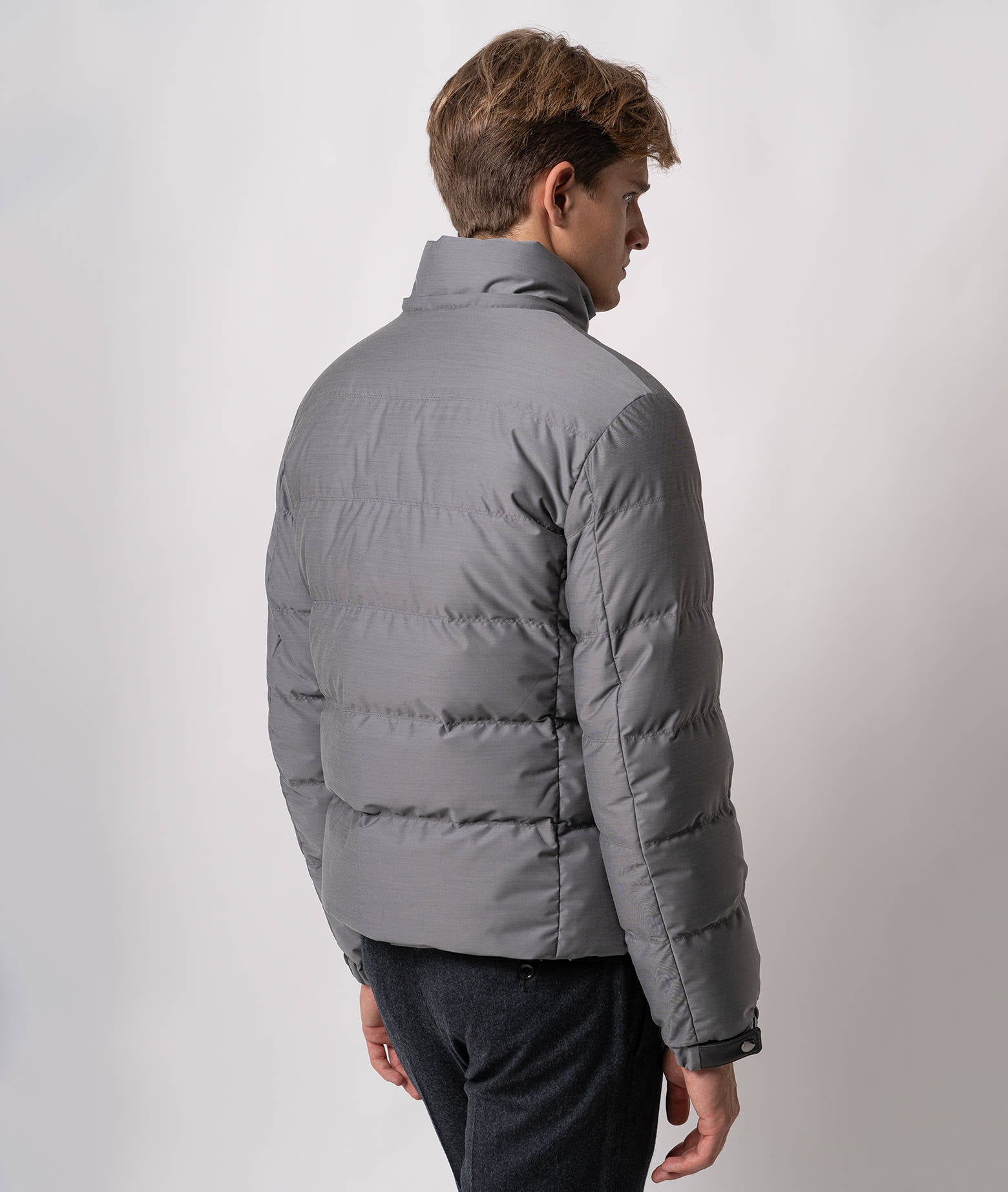 Quilted Down Jacket Ande Grey Sportwear Blouson