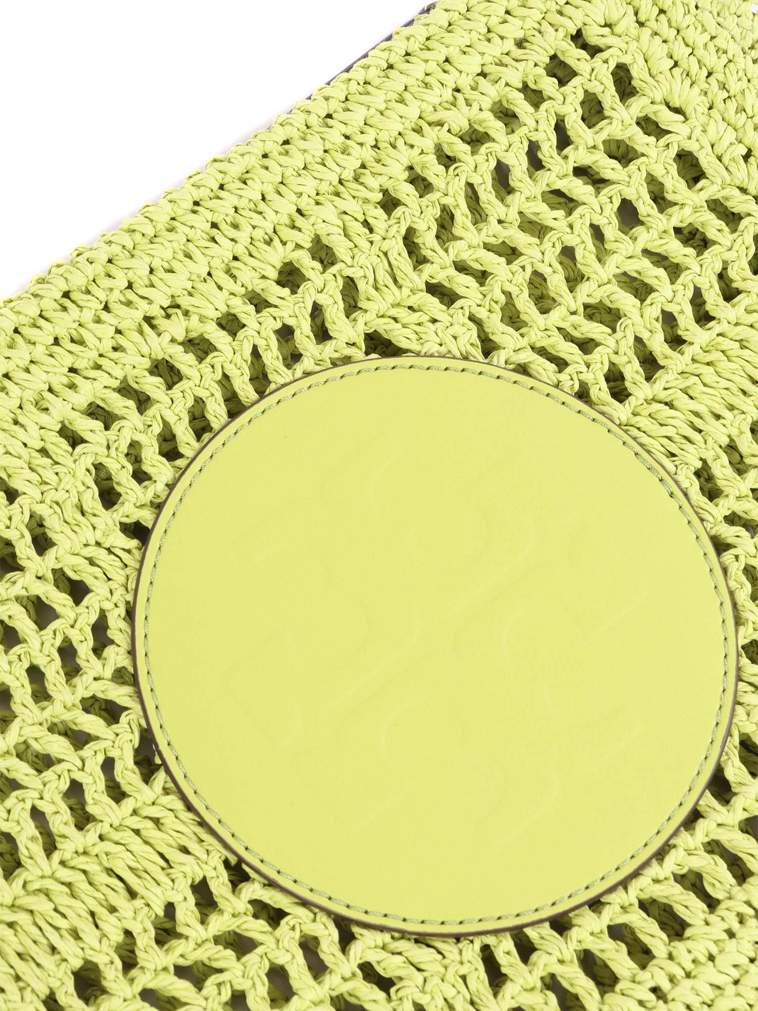 Ella Hand-Crocheted Pouch Green Handbag
