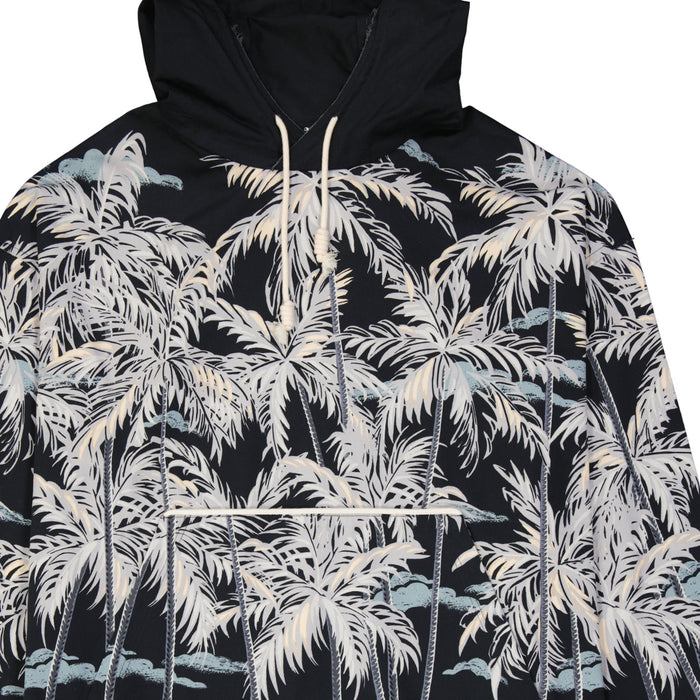 Hooded Printed Shirt Black Cotton