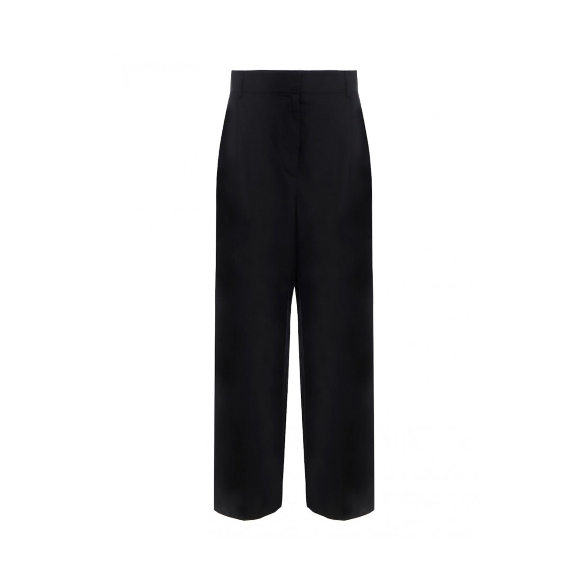 Silk And Linen Pants Black