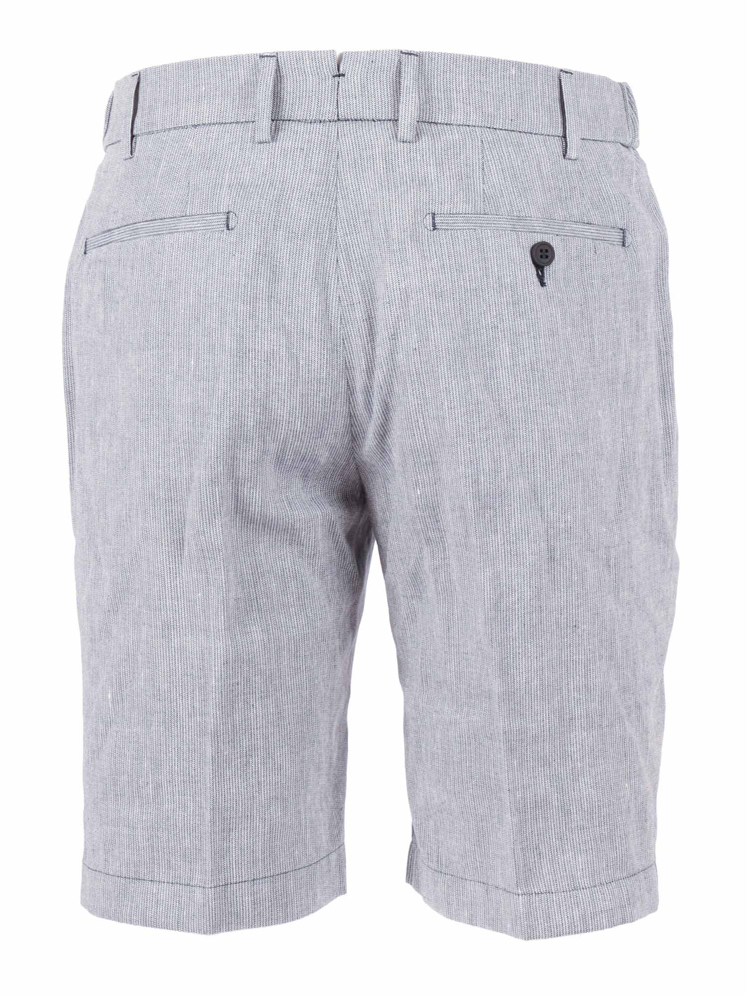 Ber_muda Elax Pants Blue Lyocell Linen Cotton Bermuda Short